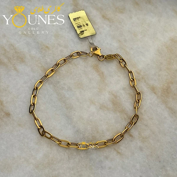 دستبند تمام طلا هرمس زنجیری